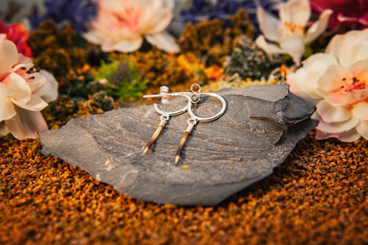 Hedgehog Spine Earrings (3/4 Hoop)