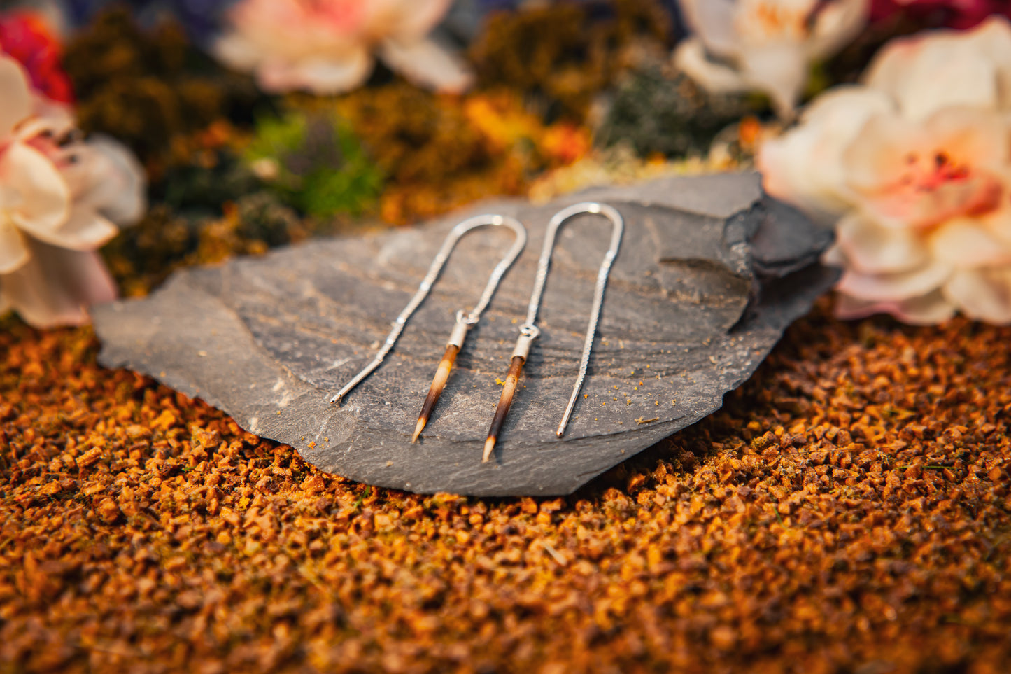 Hedgehog Spine Earrings (Dangling)